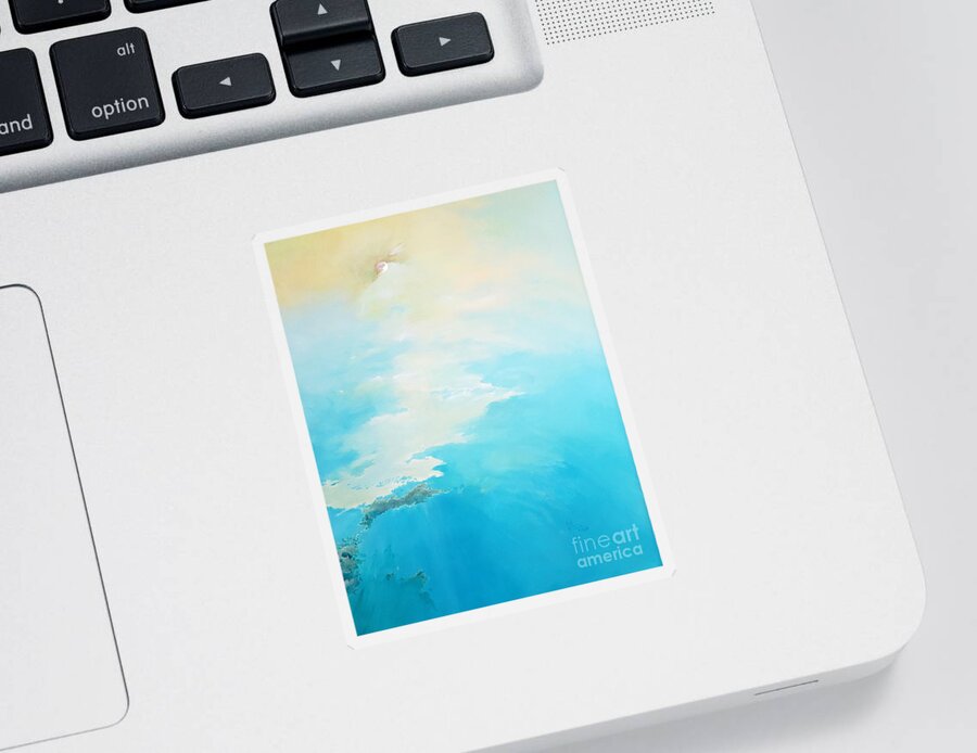 Caribbean Sticker featuring the painting Caribbean Blue by Merana Cadorette