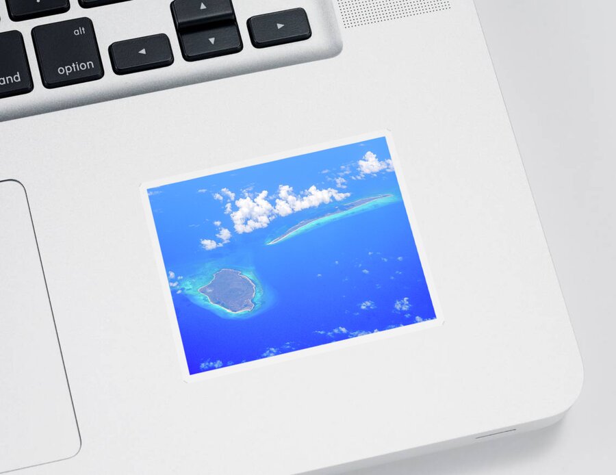 Ocean Sticker featuring the photograph Caribbean Islets by Grey Coopre