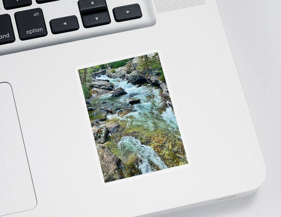 Cascade Creek Sticker featuring the photograph Cascade Creek Splash by Cricket Hackmann