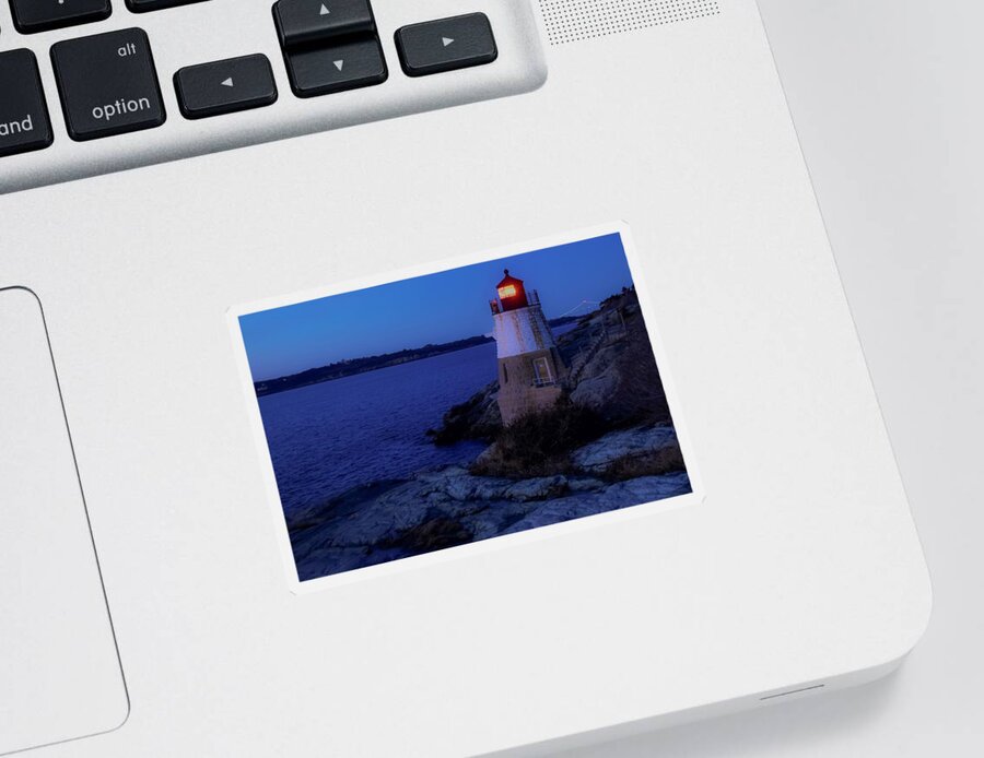 Castle Hill Lighthouse Sticker featuring the photograph Castle Hill Lighthouse by Christina McGoran