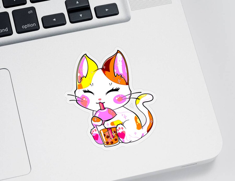 Cheers.US 54Pcs/Set Cute Cat Laptop Stickers Cat Stickers