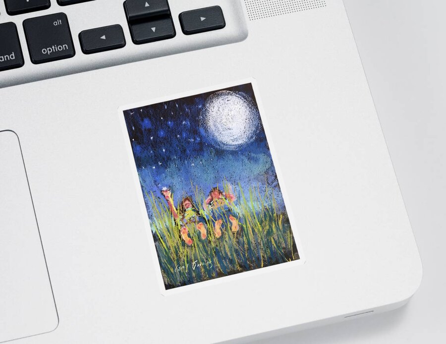  Sticker featuring the painting Catching Stars by Carol Berning