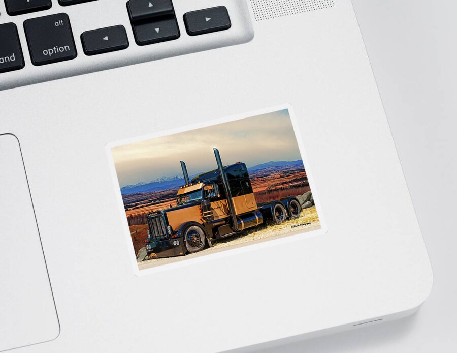 Big Rigs Sticker featuring the photograph Catr0605-20 by Randy Harris