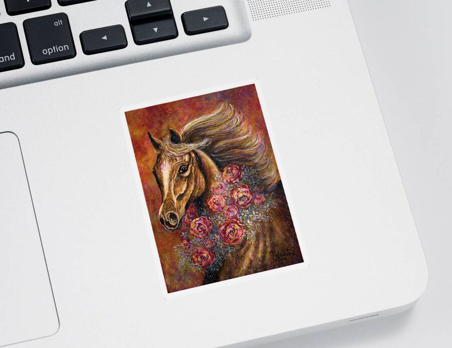 Horse Sticker featuring the painting Champion by Natalie Holland