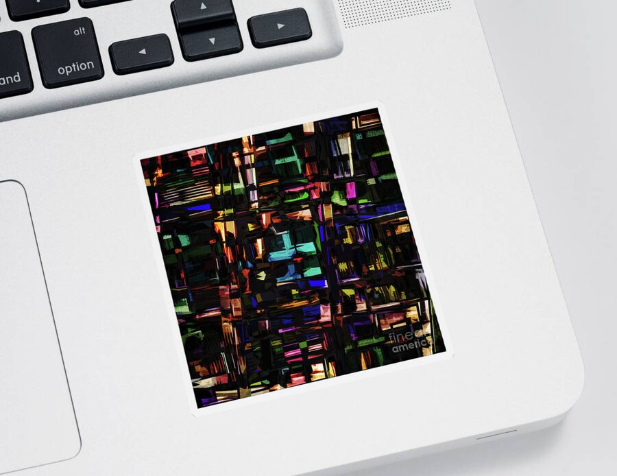 Digital Art Sticker featuring the digital art Chaotic Textural Abstract by Phil Perkins