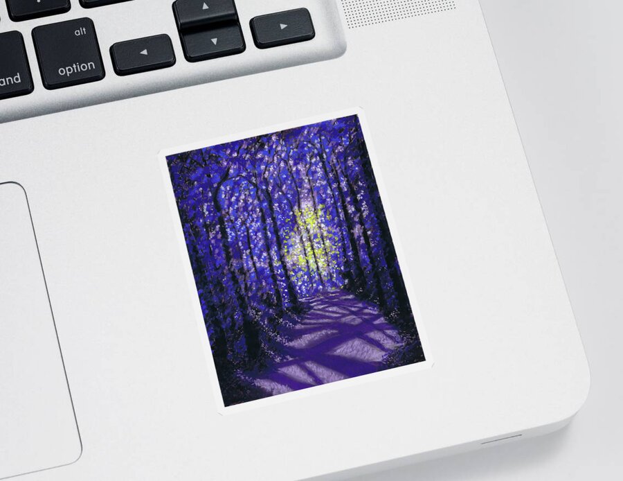 Nighttime Sticker featuring the painting Charmed by Lisa Crisman