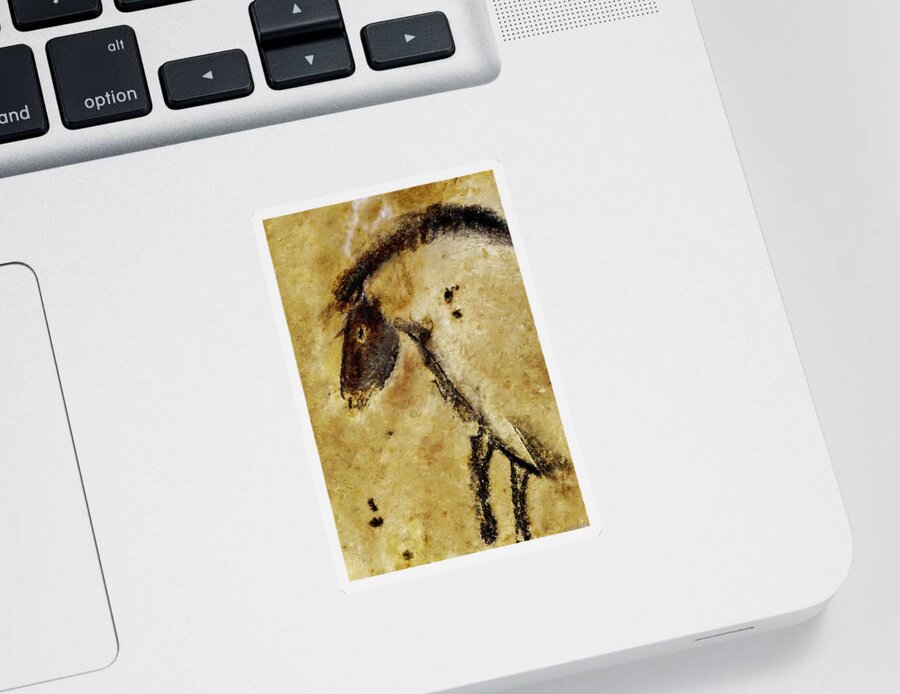 Chauvet Horse Sticker featuring the digital art Chauvet Horse by Weston Westmoreland