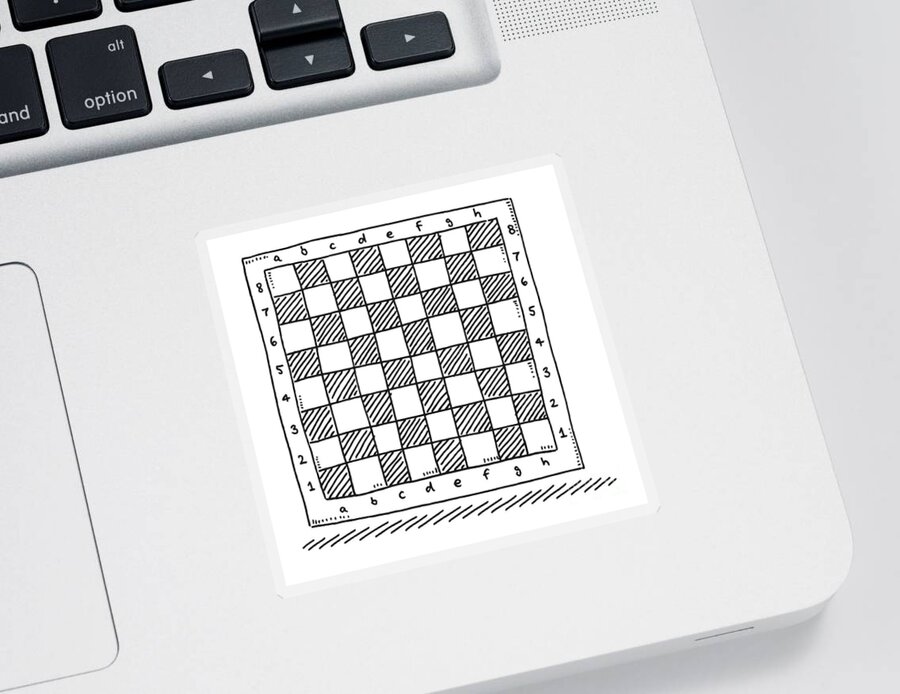 Checkered Chess Board Symbol Drawing Metal Print by Frank Ramspott - Pixels