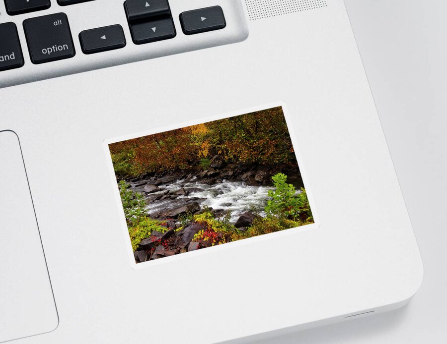 Carolina Sticker featuring the photograph Cheoah River Cascades by Debra and Dave Vanderlaan