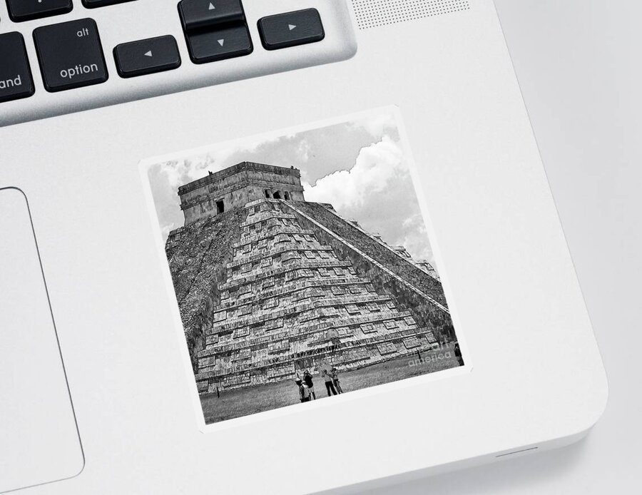 Mayan-ruins Sticker featuring the digital art Chichen Itza Pyramid by Kirt Tisdale