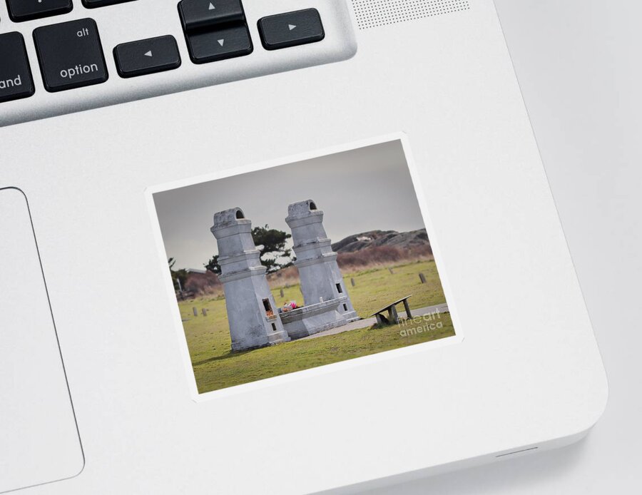 Cemetery Sticker featuring the photograph Chinese Memorial by Kimberly Furey