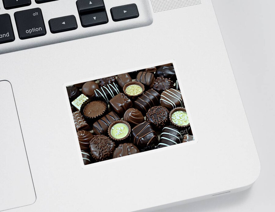 Chocolate Sticker featuring the photograph Chocolates by Vivian Krug Cotton