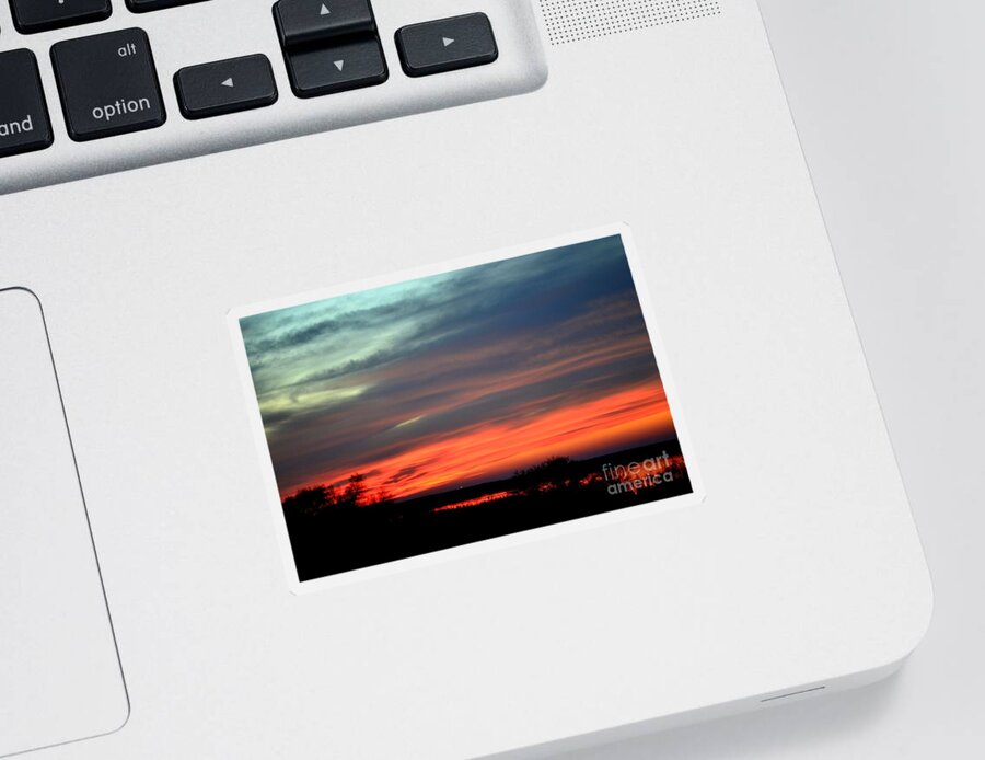 Summer Sky Photography Sticker featuring the photograph Choke Canyon Sunset No 7 by Expressions By Stephanie