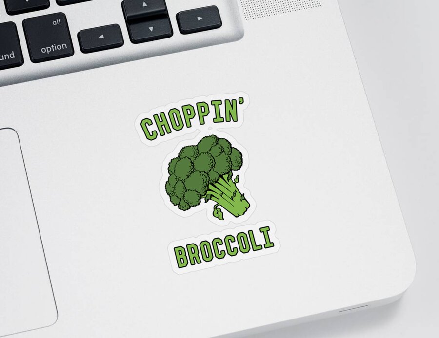 Cool Sticker featuring the digital art Choppin Broccoli by Flippin Sweet Gear