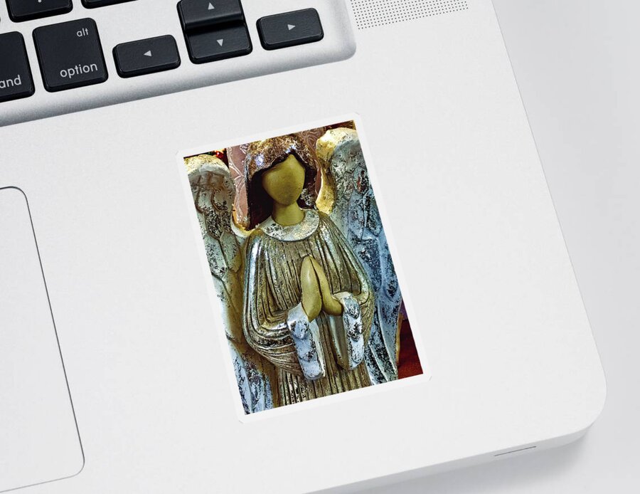 Christmas Sticker featuring the photograph Christmas Angel by Kerry Obrist