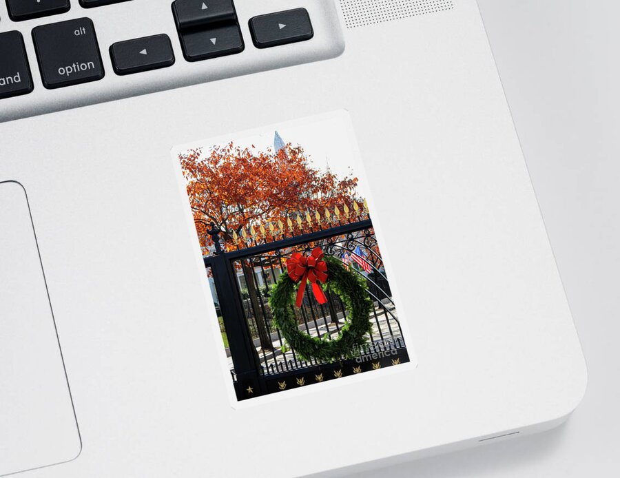 Christmas Sticker featuring the photograph Christmas in Washington DC by William Kuta