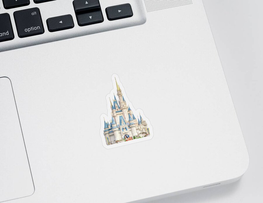 Magic Kingdom Sticker featuring the photograph Cinderella Castle by Mark Andrew Thomas