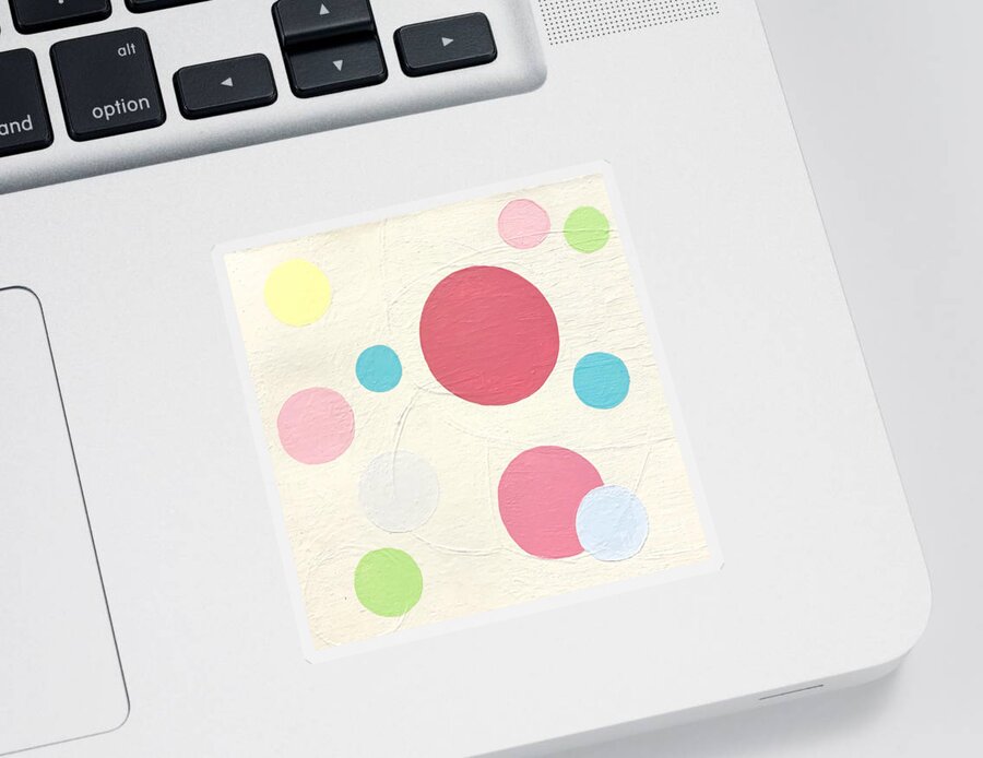 Colorful Circles Sticker featuring the painting Circles by Christie Olstad