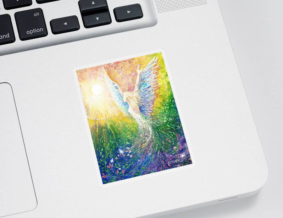 Light Sticker featuring the painting Clad in the Light by Merana Cadorette