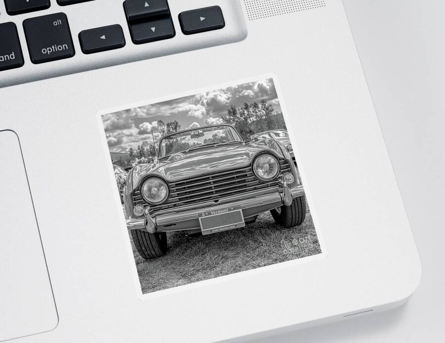Car Sticker featuring the photograph Classic Car Vermont by Edward Fielding
