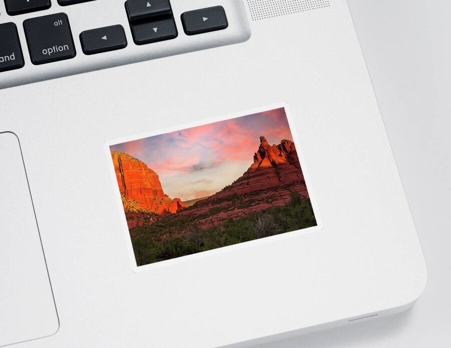  Sticker featuring the photograph Climbing Bell Rock by Al Judge
