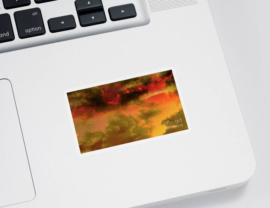 Clouds Sticker featuring the digital art Cloud Turmoil by Glenn Hernandez