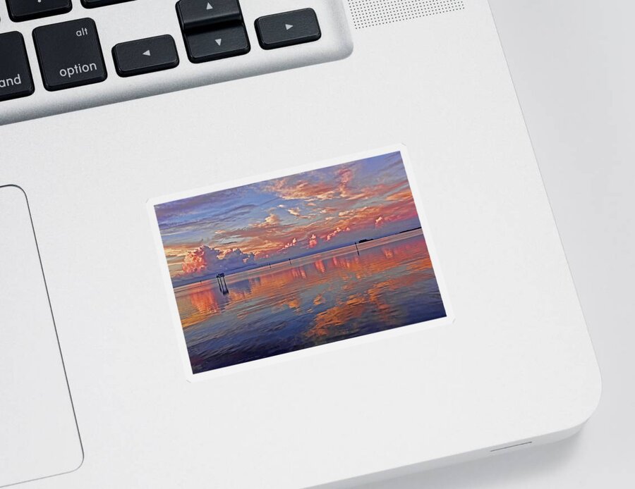 Cloudscape Sticker featuring the photograph Clouds - Almost Heaven by HH Photography of Florida