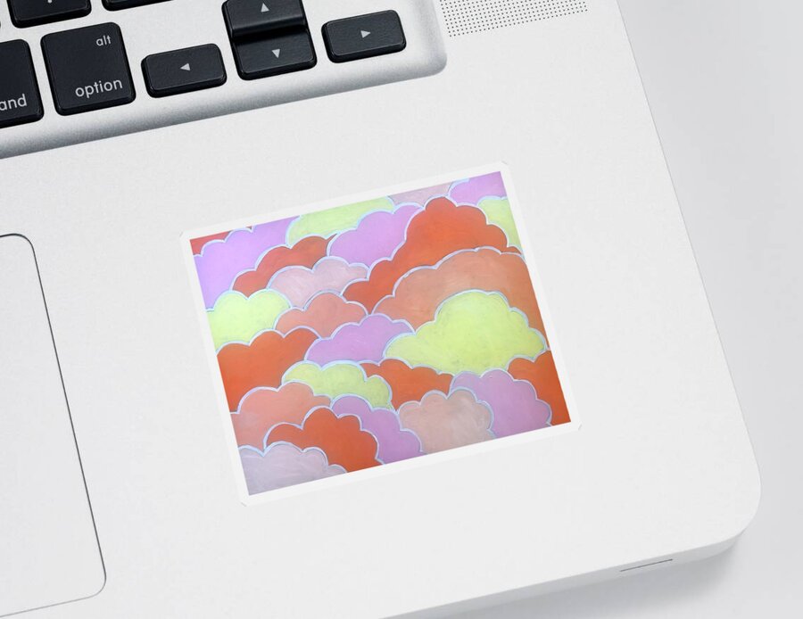  Sticker featuring the painting Clouds by Jam Art