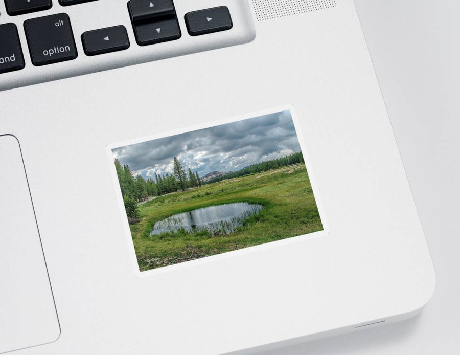 Tuolumne Meadows Sticker featuring the photograph Clouds Over Tuolumne Meadows by Bill Roberts