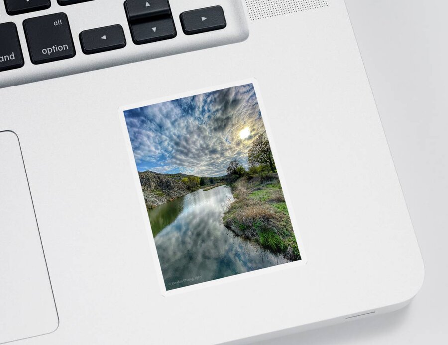 Clouds Sticker featuring the photograph Cloudy Reflection by Pam Rendall