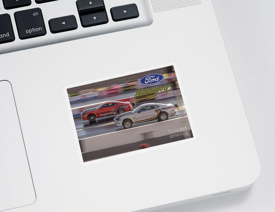 Ford Sticker featuring the photograph CobraJet racing by Darrell Foster