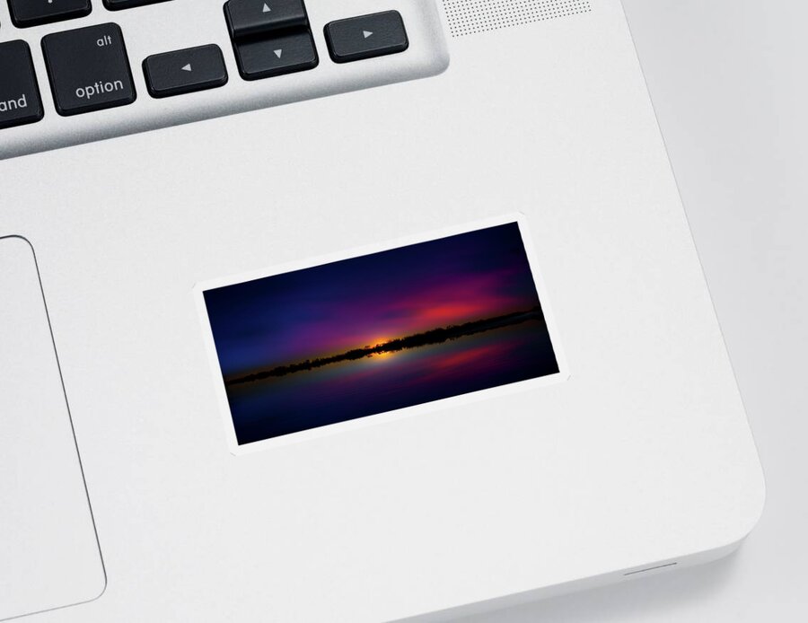 Sunset Sticker featuring the photograph Cold Front Sunset by Mark Andrew Thomas