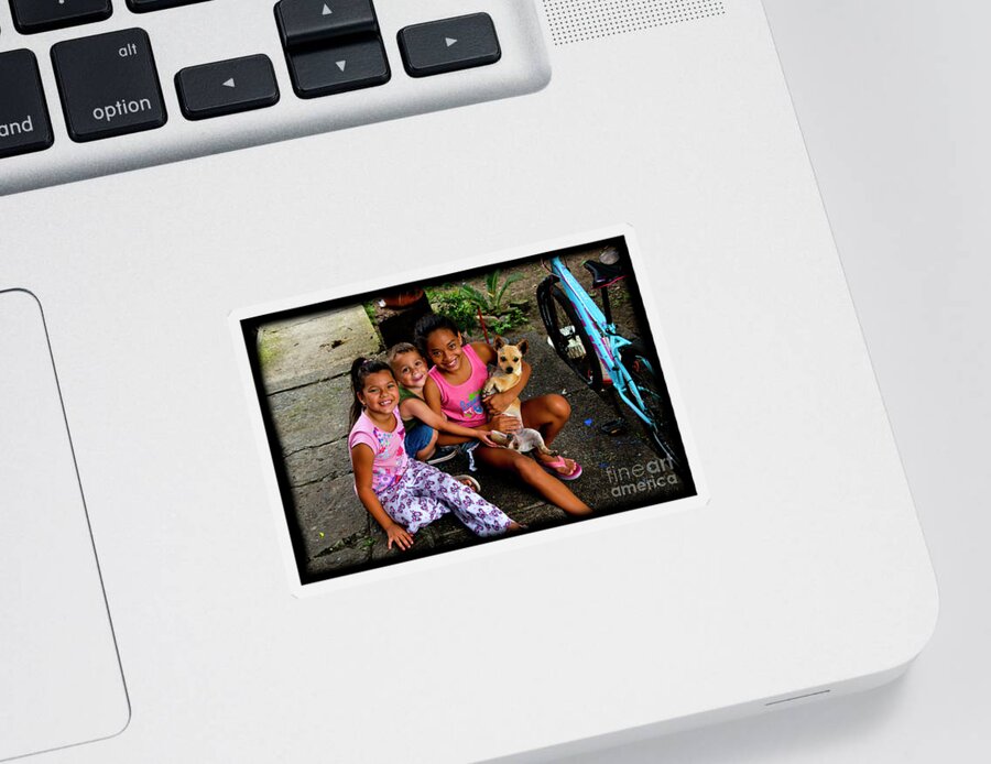 2175a Sticker featuring the photograph Colombia Kids 1594 by Al Bourassa