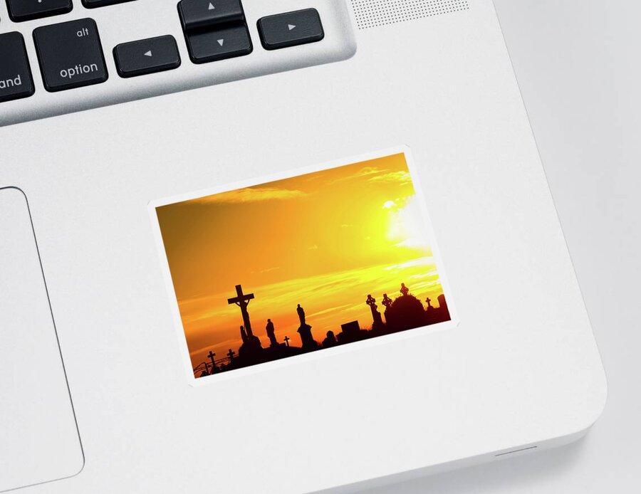 Celtic Cross Sticker featuring the photograph Compassion by Rob Hemphill
