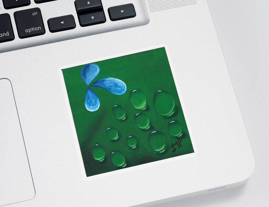 Raindrops Sticker featuring the painting Condensation by Esoteric Gardens KN