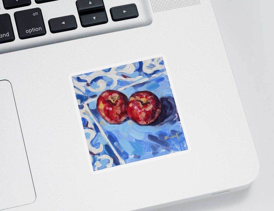 Delicious Sticker featuring the painting Cool and Crisp by Thomas Dans