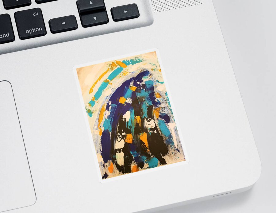  Sticker featuring the painting Cool Blue by Samantha Latterner