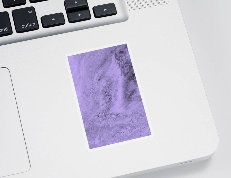 Lavender Sticker featuring the painting Lavender Purple by Abstract Art