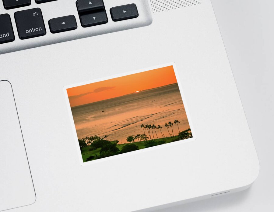 Sunset Sticker featuring the photograph Coral Sunset by Aashish Vaidya