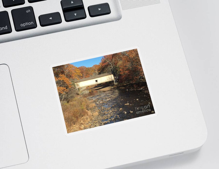 Covered Bridge Sticker featuring the photograph Covered Bridge by B Rossitto
