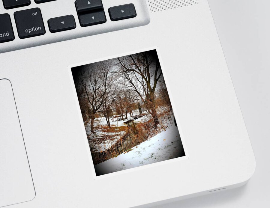 Winter Sticker featuring the photograph Cozy winter land by Shalane Poole