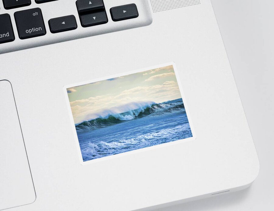Seascape Sticker featuring the photograph Crashing Wave - Rye, NH by Deb Bryce