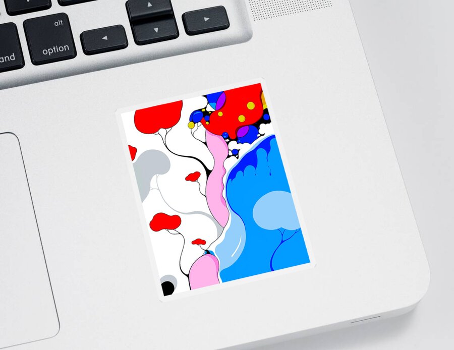 Water Sticker featuring the digital art Crest by Craig Tilley