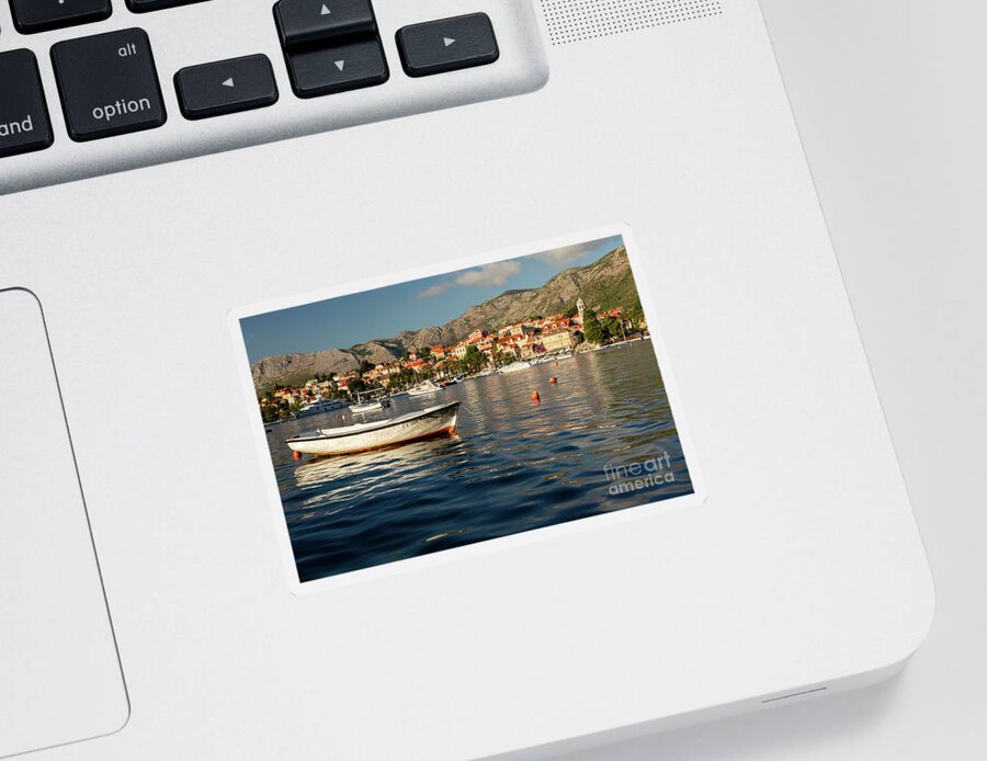 Boat Sticker featuring the photograph Croatian Shores by Craig A Walker