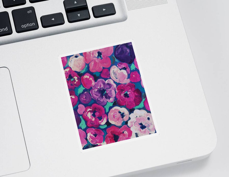 Floral Art Sticker featuring the painting Crush by Beth Ann Scott