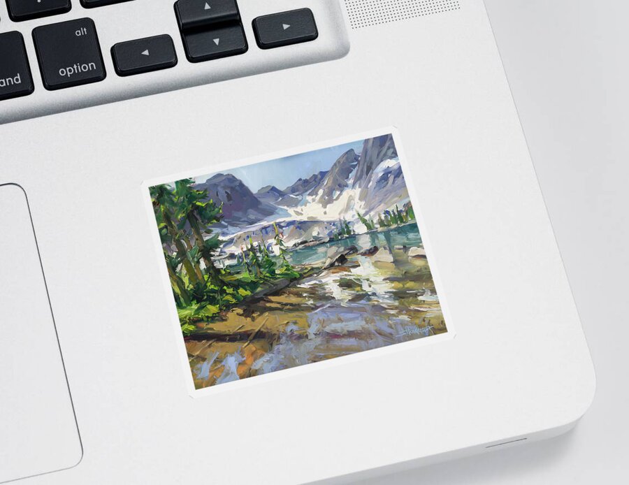 Landscape Sticker featuring the painting Crystal Clear by Steve Henderson