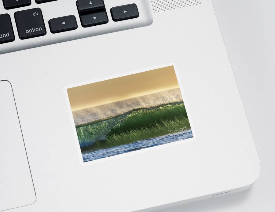 Wave Sticker featuring the photograph Crystal Clear Wave by Rich Cruse