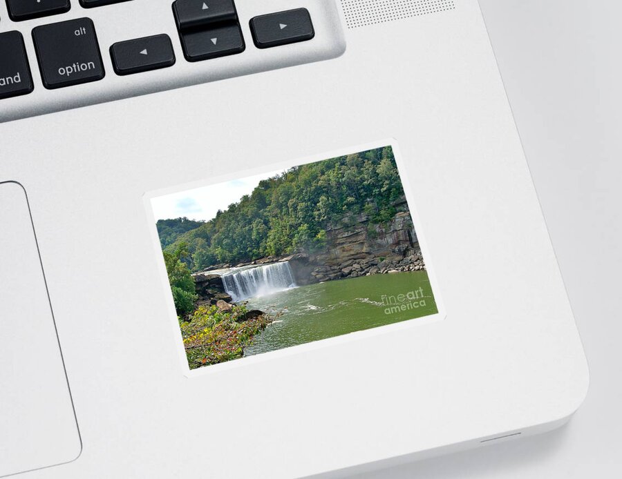 Cumberland Falls Sticker featuring the photograph Cumberland Falls by Yvonne M Smith