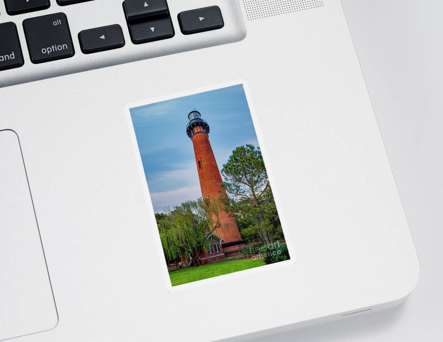 Architecture Sticker featuring the photograph Currituck Beach Lighthouse by Nick Zelinsky Jr