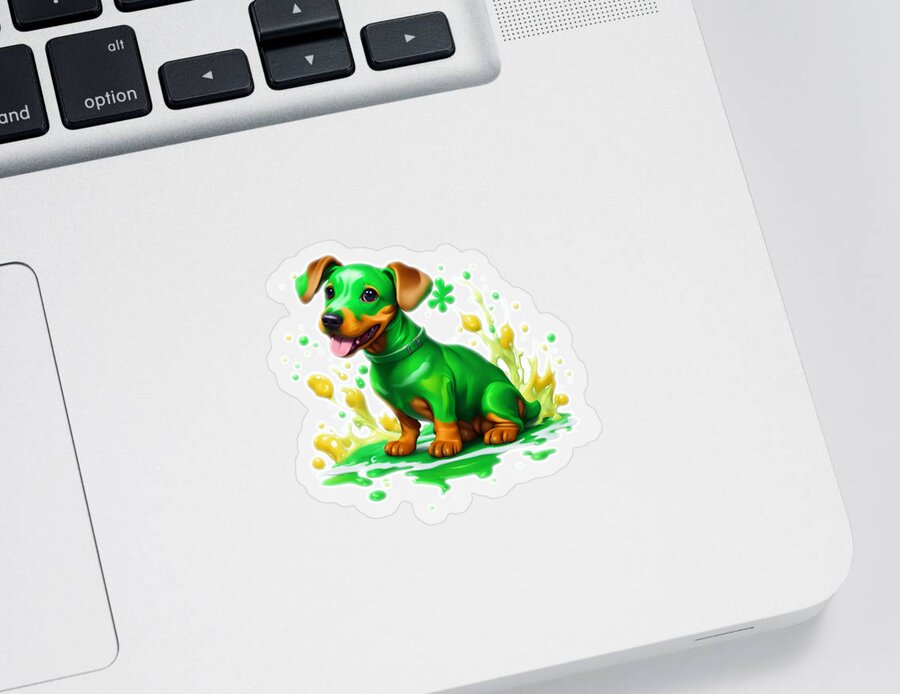 Sausage Dog Sticker featuring the photograph Dachshund ...take a bath? by Stefano Senise